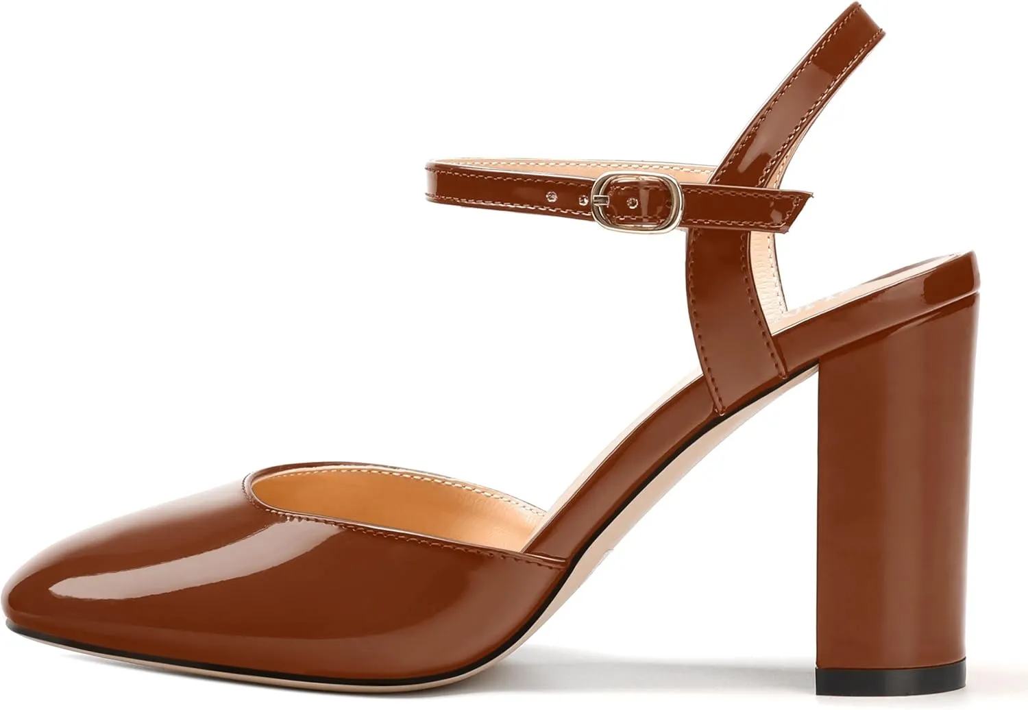 3-Inch Chunky Heels for Women, Round Toe Block High Heels Women's Pumps for Wedding, Party, Dress Shoes