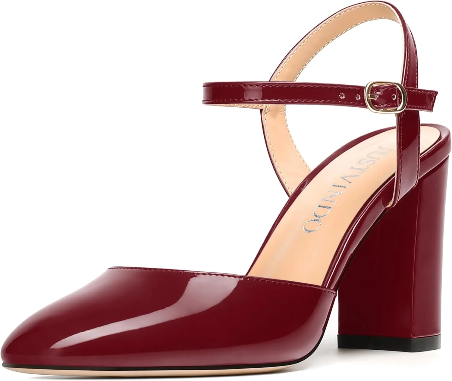 3-Inch Chunky Heels for Women, Round Toe Block High Heels Women's Pumps for Wedding, Party, Dress Shoes