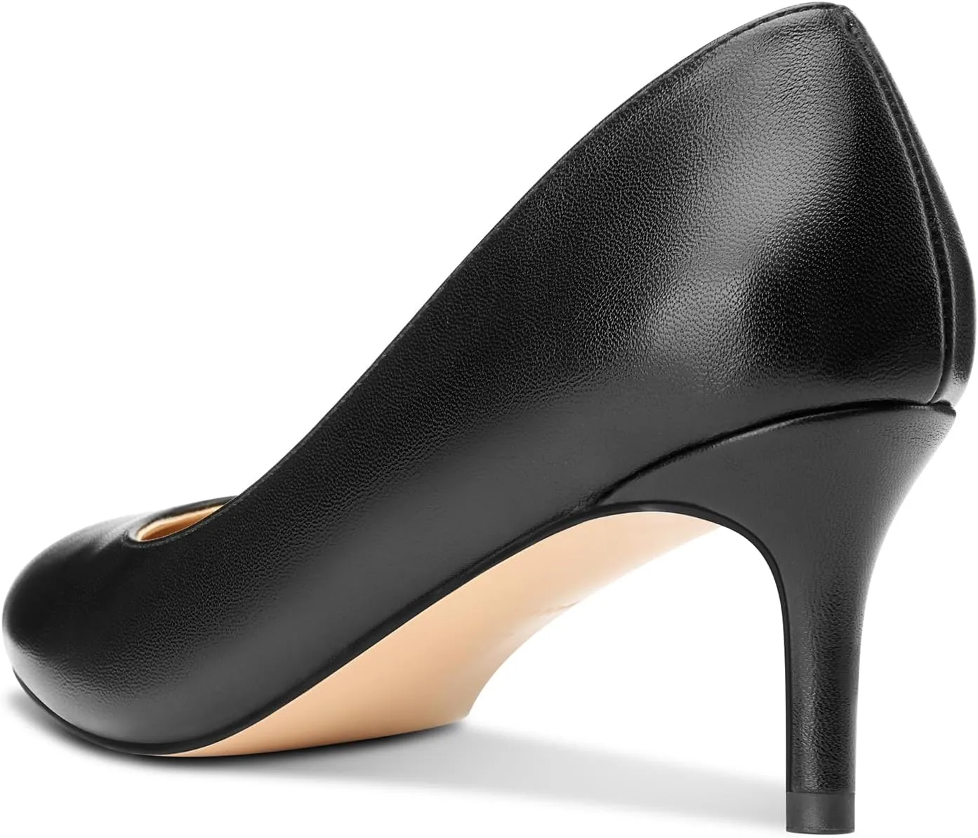 Aachcol Women Round Toe Pumps Stiletto Mid Heel Slip-on Dress Shoes Office 2.5 Inch