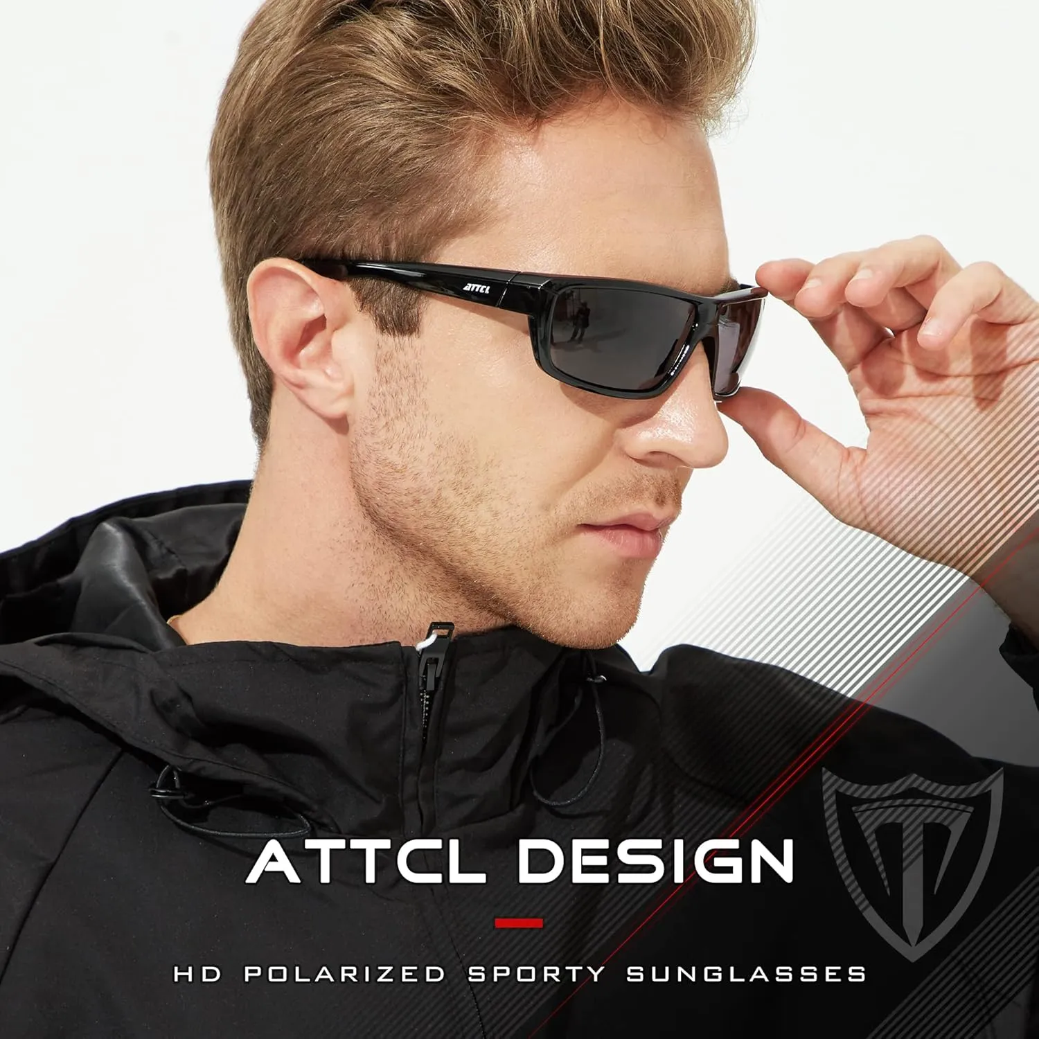 ATTCL Polarized Wrap Sunglasses For Men - Fishing Sports Glasses UV Protection