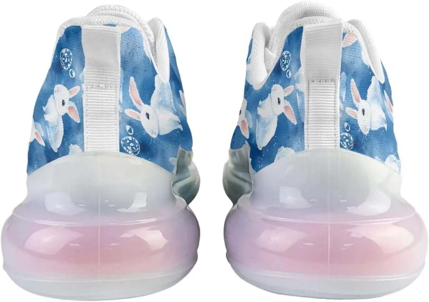 Breathable Walking Shoe Fashion Atmospheric Cushion Running Shoes for Women Comfort Soft Rubber Sole Non Slip Shoes for Gym Size 6-11 White Sole
