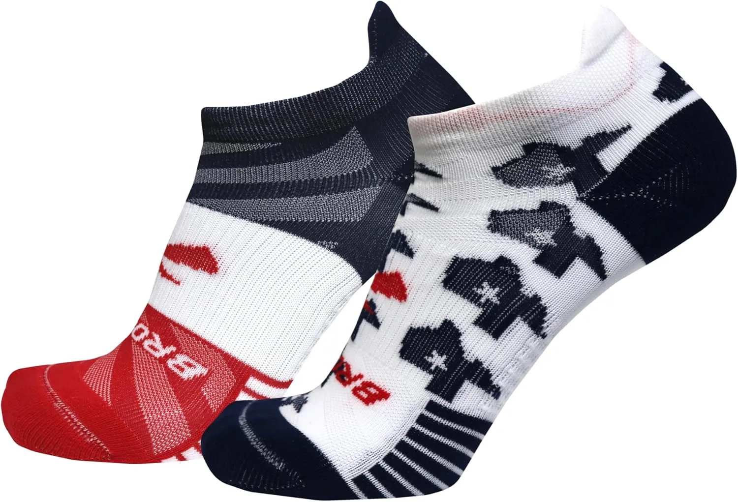 Brooks Ghost Lite No Show Socks I Performance Running, Comfort Fit with Arch Support for Men & Women (2-Pack Set)