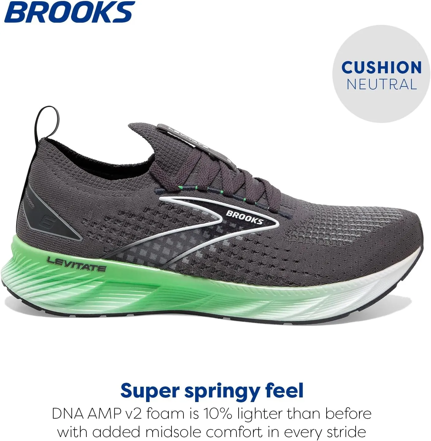 Brooks Men’s Levitate Stealthfit 6 Neutral Running Shoe