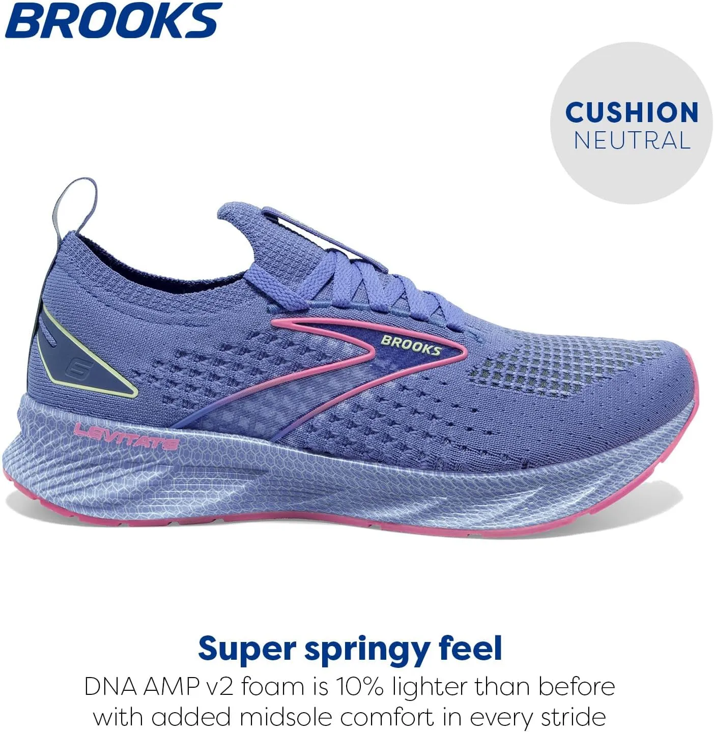 Brooks Women’s Levitate Stealthfit 6 Neutral Running Shoe