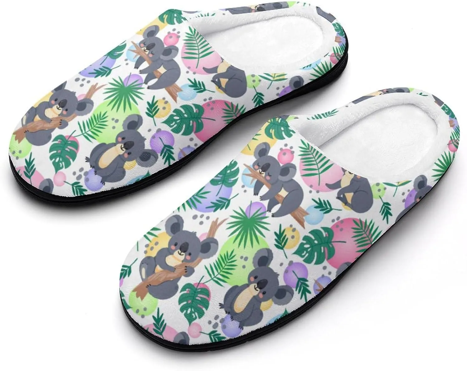 Cactus Clog Slippers For Womens Non-Slip Warm House Slippers Ladies Cotton Slippers Home Slip-On Shoes Indoor Outdoor