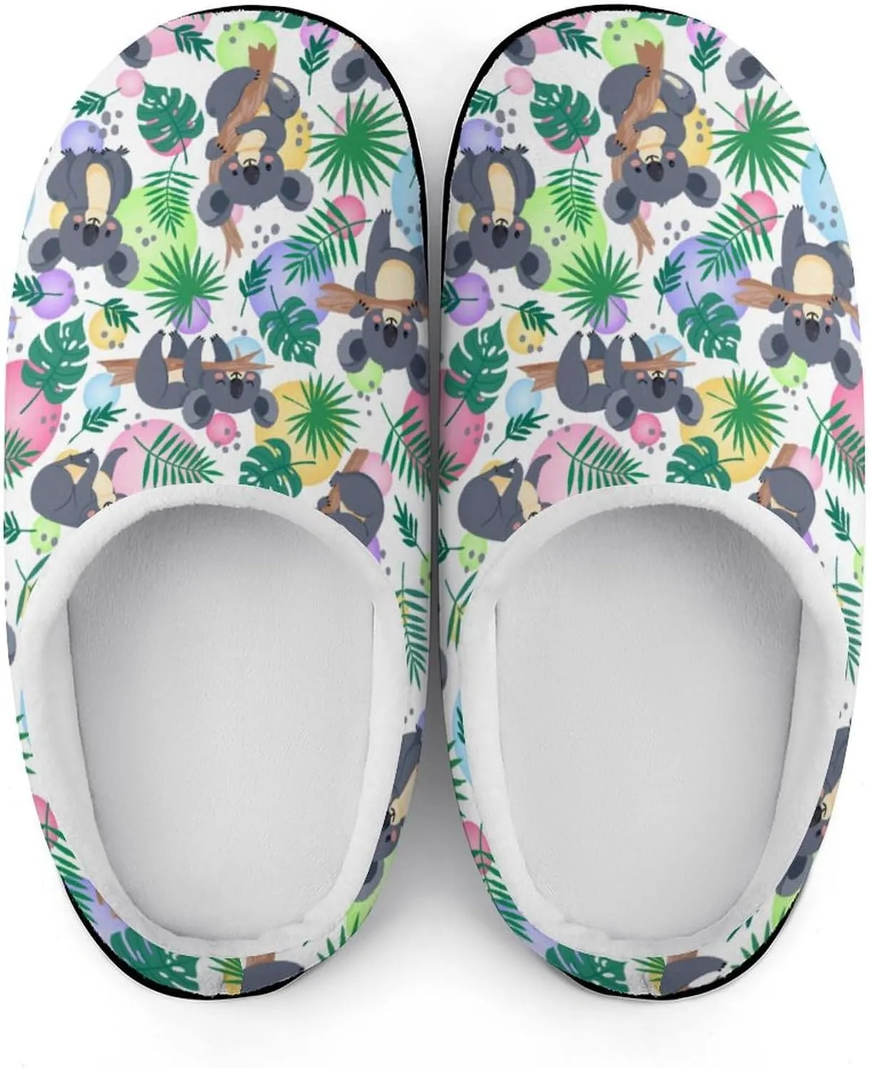 Cactus Clog Slippers For Womens Non-Slip Warm House Slippers Ladies Cotton Slippers Home Slip-On Shoes Indoor Outdoor
