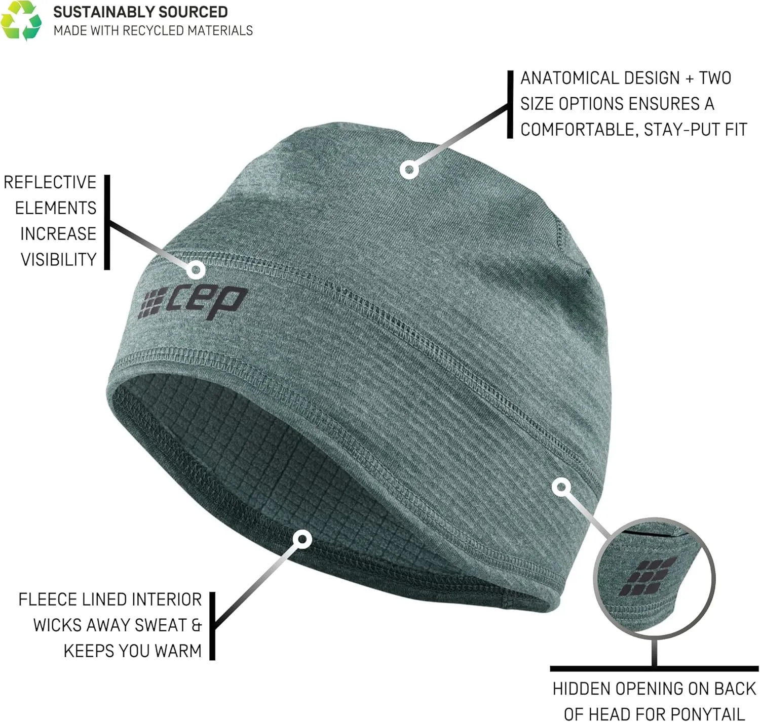 CEP Cold Weather Winter Beanie | Breathable Non-Slip Lightweight Hat for Men and Women | Sports Hat for Cold Temperatures