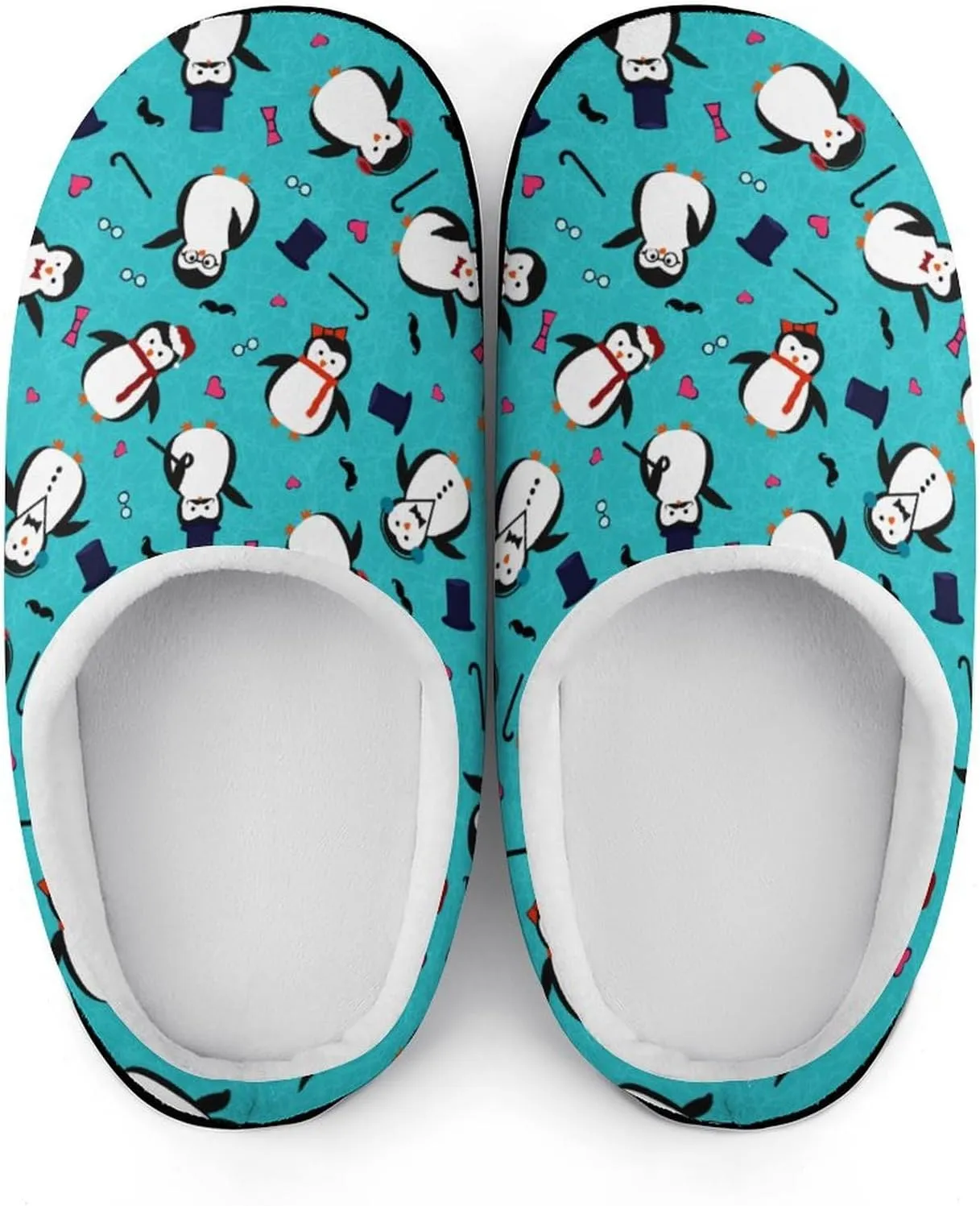 Christmas Clog Slippers Mens Non-Slip Warm House Slippers Womens Cotton Slippers Bedroom Slip-On Shoes Indoor Outdoor