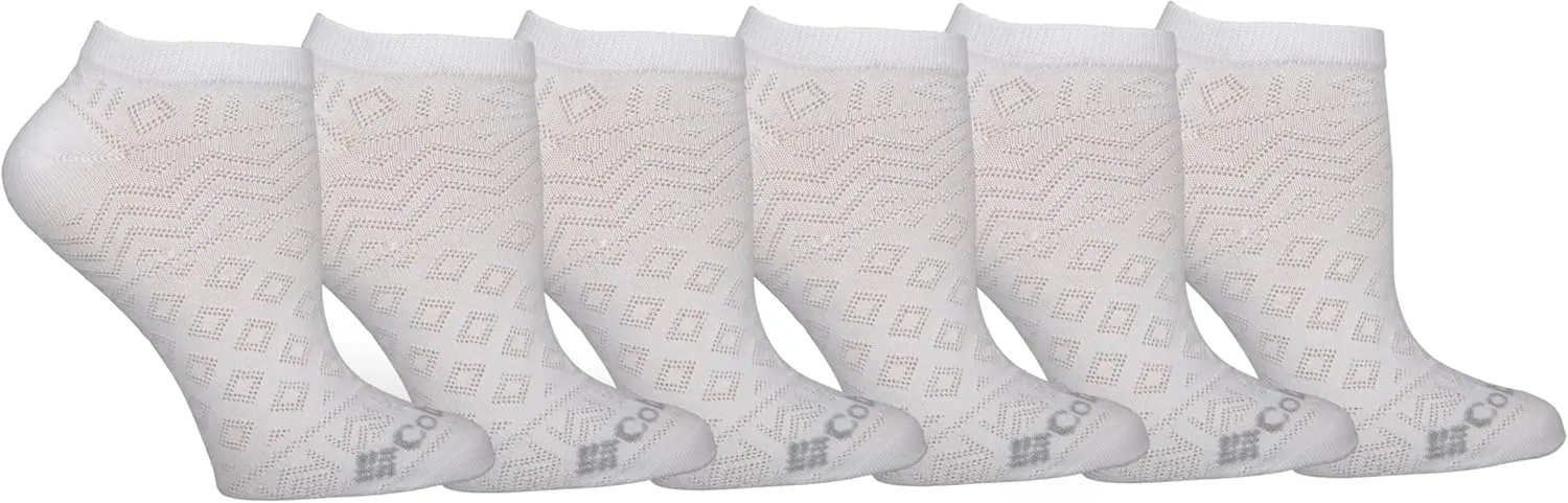 Columbia Women's 6-pack Mesh Lightweight No Show socks