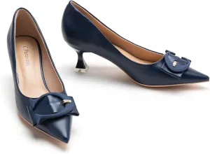 C.Paravano Women's Pumps | Low Heel Designer Shoes | Kitten Heels Womens Short Heels | Leather Pumps