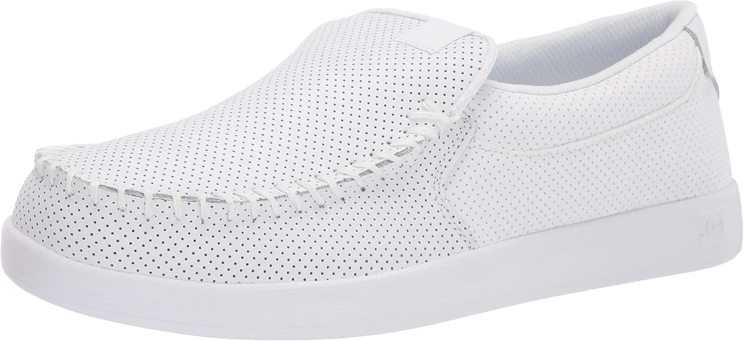 DC mens Villain 2 Skate Shoe, White, 7.5 US