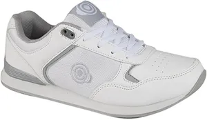 DEK KITTY Ladies Lace Up Bowling Shoes/Trainers White/Grey US 8