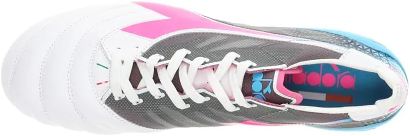 Diadora Mens Brasil Elite Veloce Gr Ita Lpx Soccer Cleats - Blue, Pink, White
