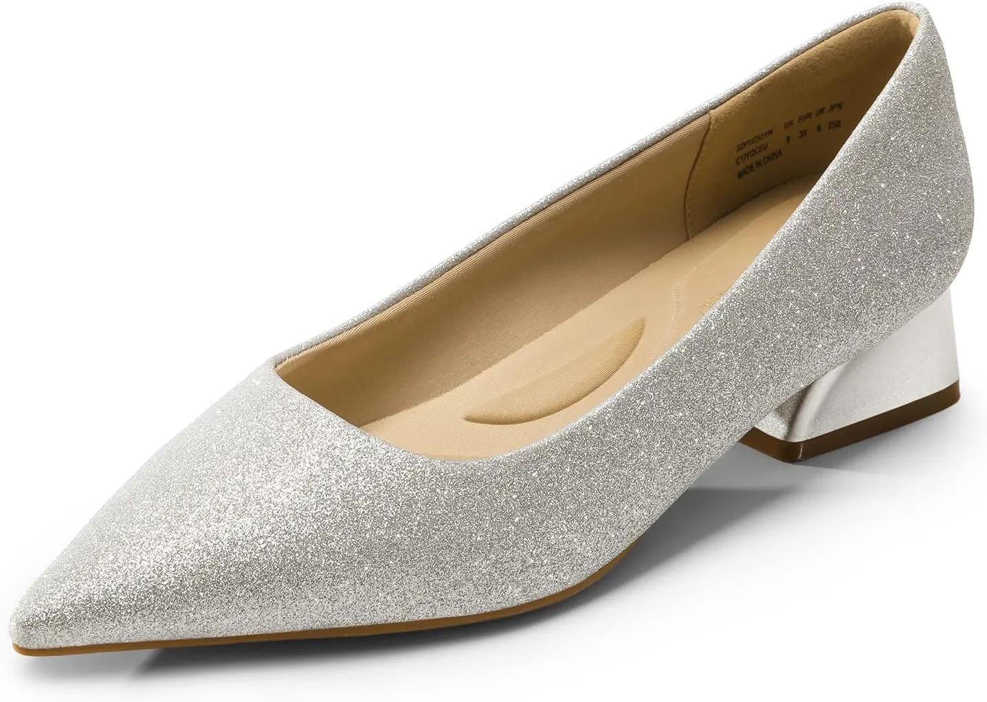 DREAM PAIRS Women's Chunky Heels Closed Toe Low Block Work Shoes Pointed Toe Dress Comfortable Wedding Pumps