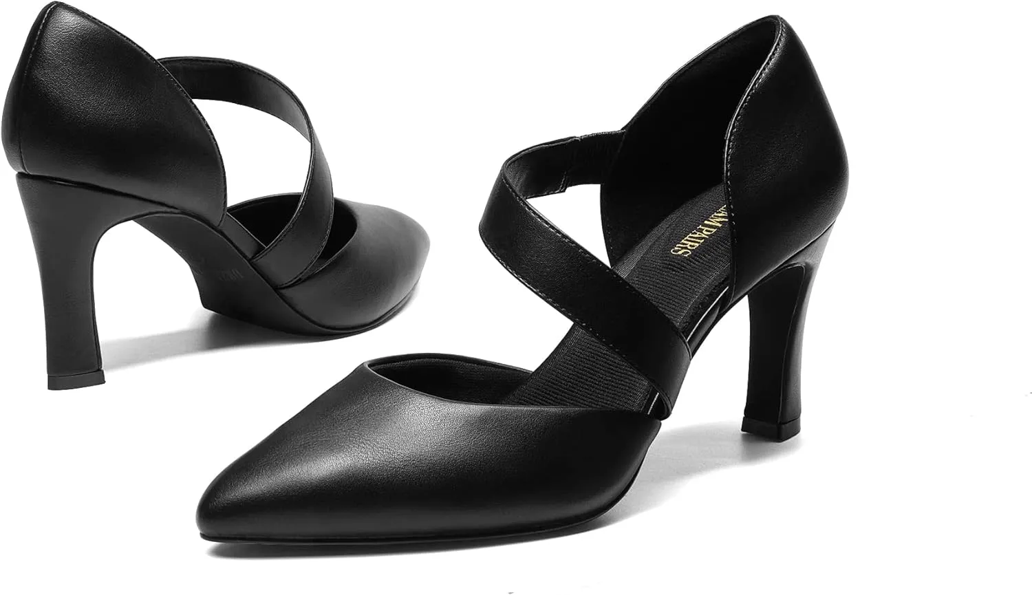 DREAM PAIRS Women's High Heels Pumps Dress Closed Pointed Toe Comfortable D'Orsay Pumps Shoes for Work Office Wedding Dancing
