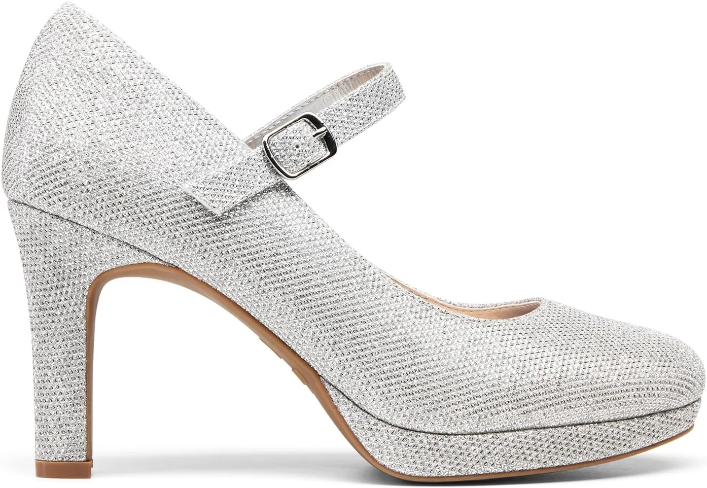 DREAM PAIRS Women's Pumps Close Toe Classic High Heels Round Toe Comfortable Low Platform Mary Jane Dress Shoes