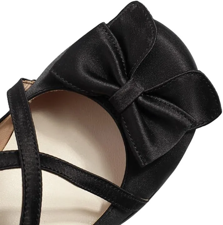 Elbslutt Womens Goth Mary Jane Shoes Platform Kawaii Cosplay Girls Lolita Shoes Round Toe Buckle Strap Chunky Wedge Heel Bow Lace Satin Bow Y2k Ankle Strap Dress Pumps Shoes Oxfords