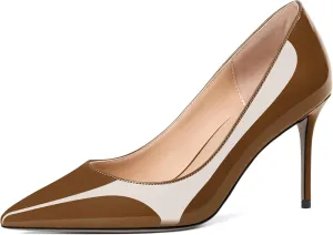 Eldof Women's High Heel Pumps - Classy Pointy Toe Pumps_- Office Wedding Party Event Comfort Heels