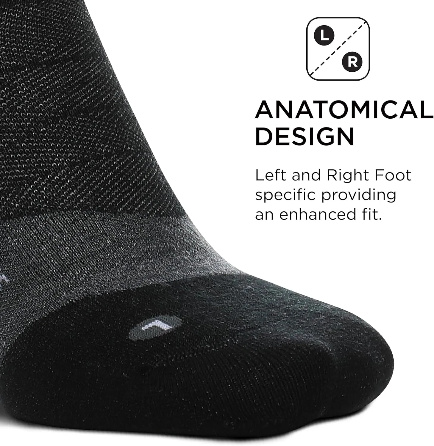 Feetures Merino 10 Max Cushion No Show Tab Ankle Socks - Wool Socks for Women & Men - (1 Pair)