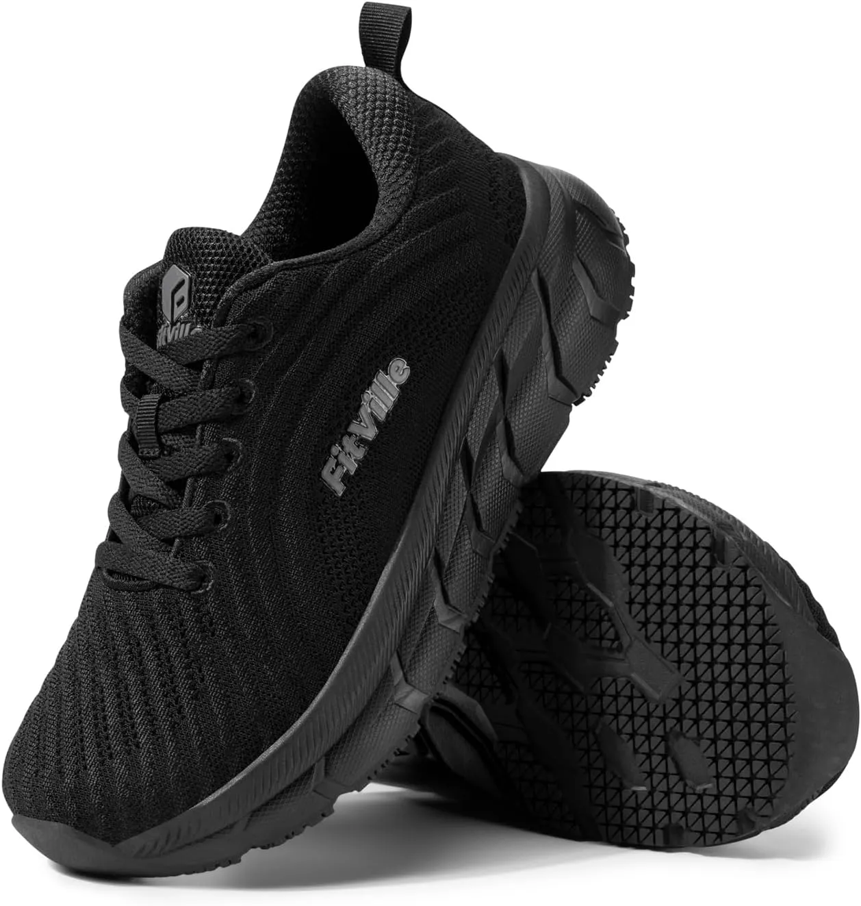 FitVille Wide Toe Box Shoes for Men Cushioned Well Running Walking Shoes for Men Wide for Swollen Feet Comfortable Lightweight