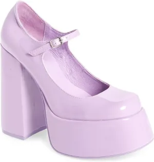 FOWT Women Two Toned Platform Mary Jane Pumps Multicolored Block Heel Super High Ankle Buckle Strap Sandals Patent Leather Square Toe Oxfords Leather Dress Lolita Work Party Daily Size US 4-16 US