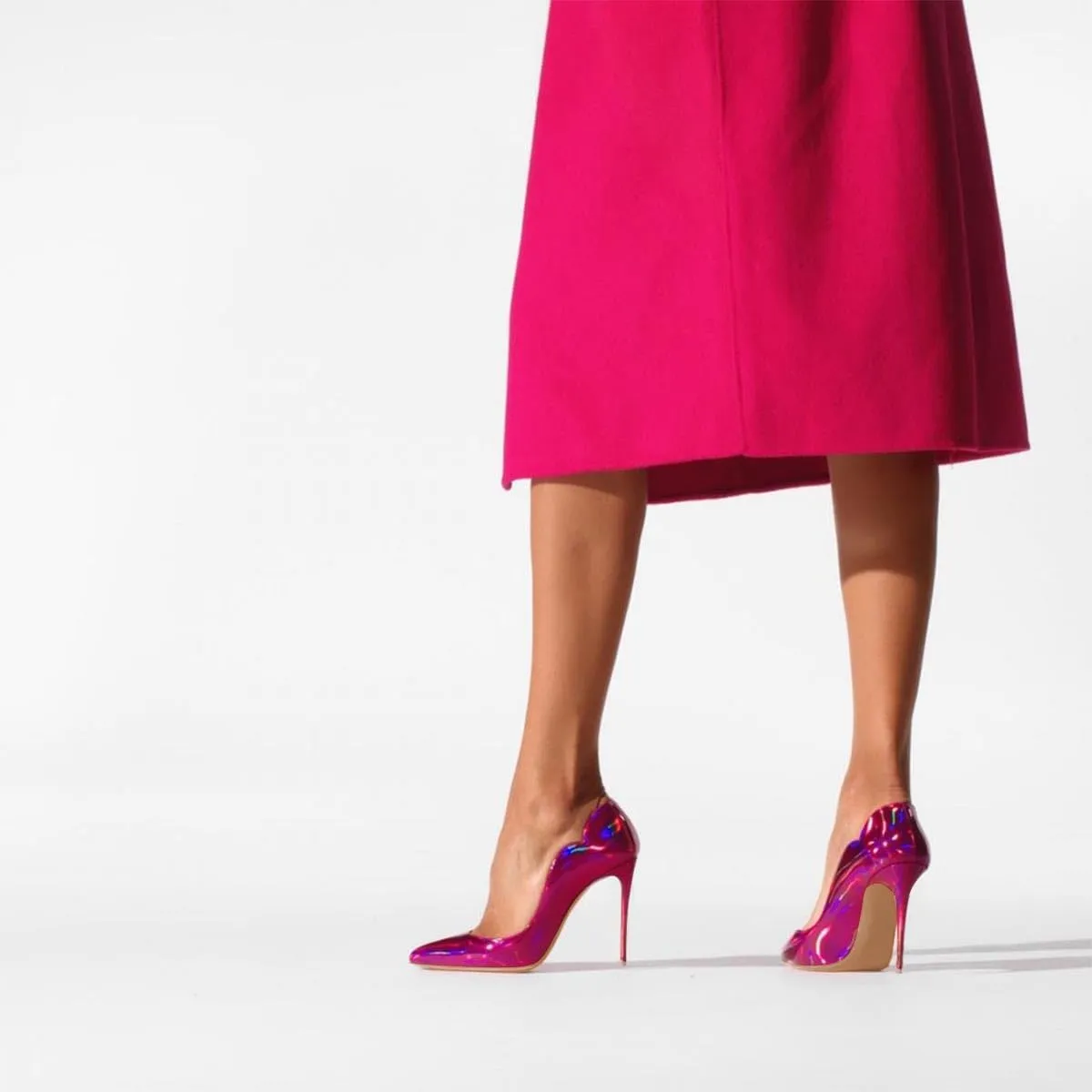 FSJ Women Classic Pointed Toe High Heels Sexy Stiletto Pumps Office Lady Casual Dress Party Prom Shoes Size 4-15 US