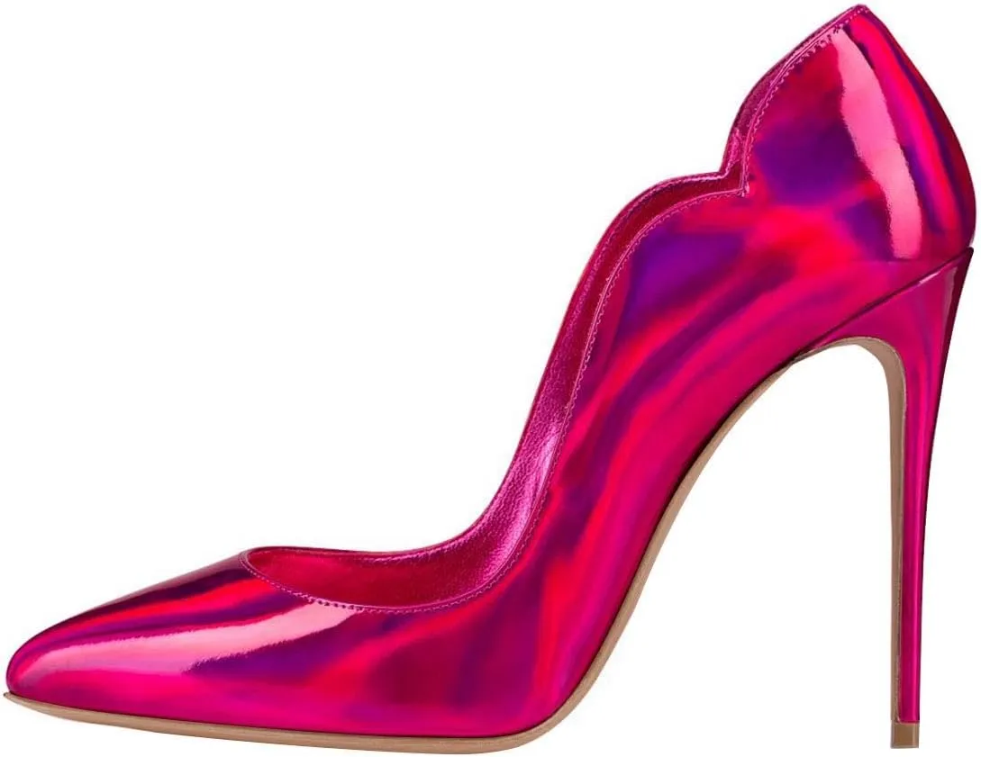 FSJ Women Classic Pointed Toe High Heels Sexy Stiletto Pumps Office Lady Casual Dress Party Prom Shoes Size 4-15 US