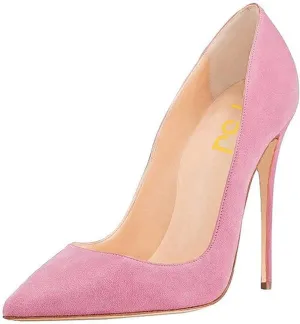 FSJ Women Formal Pointed Toe Pumps High Heel Sexy Stilettos Slip On Office Cute Evening Dress Shoes Size 4-15 US