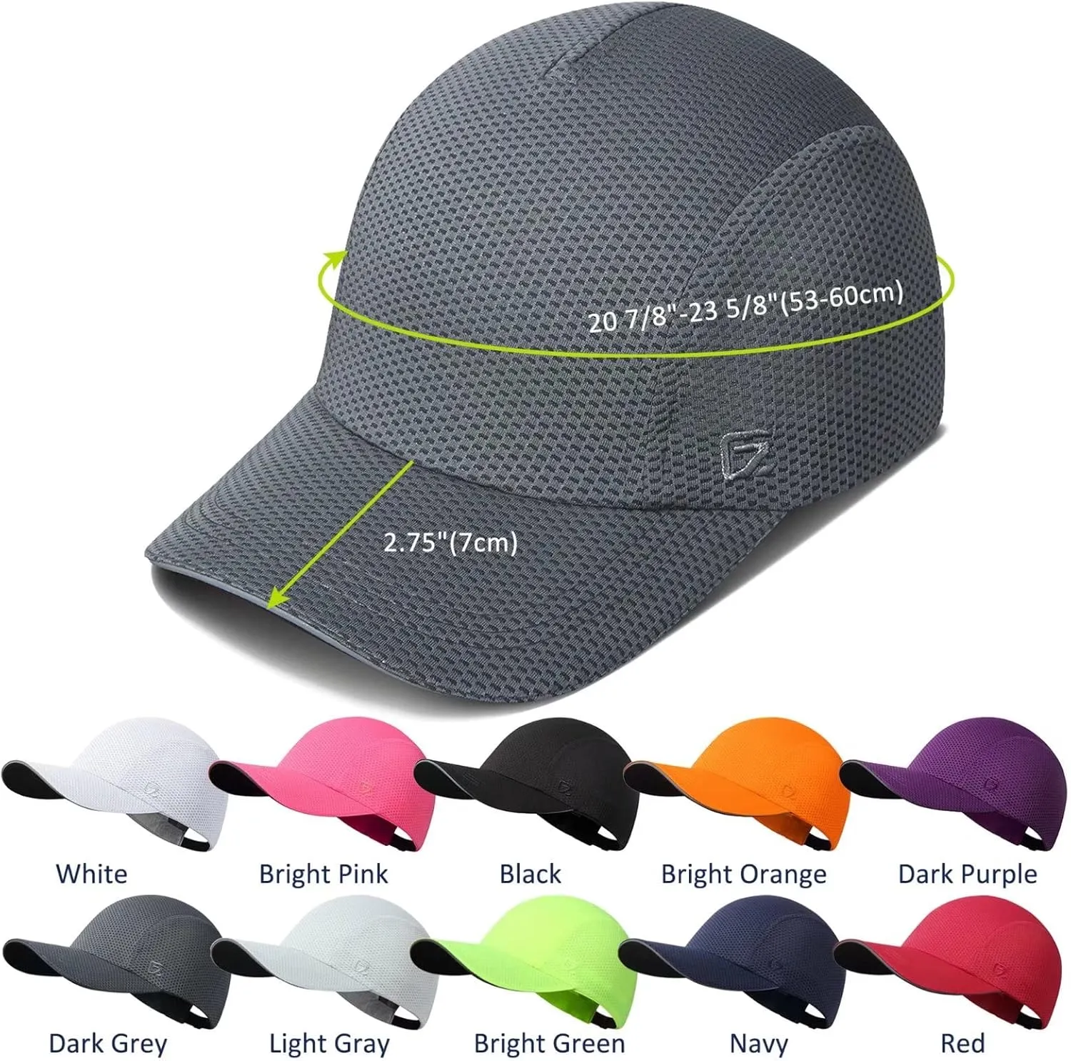 GADIEMKENSD Women's Race Day Running Cap Performance Mesh Hat - Excellent Ventilation, Lightweight, Reflective Safety