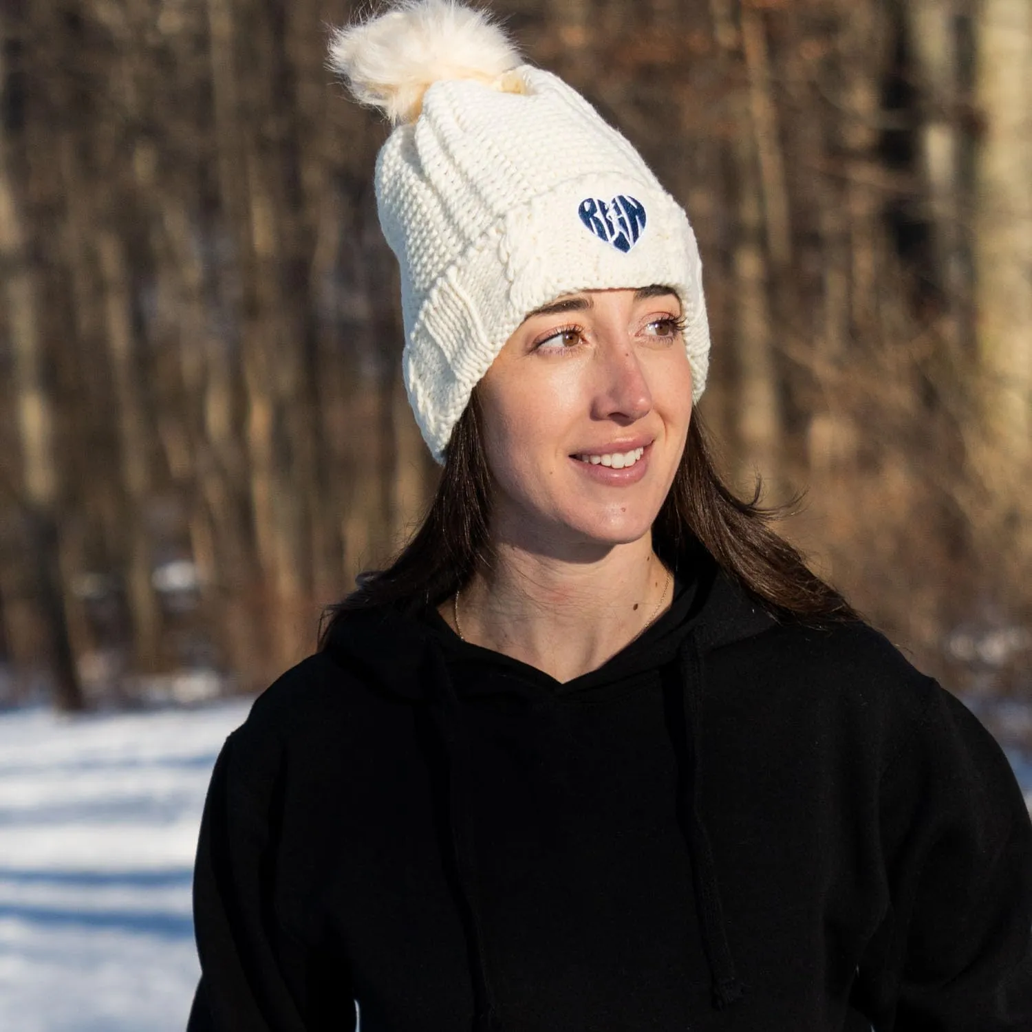 Gone For a Run Pom Pom Beanie Hat for Runners | Running Hats