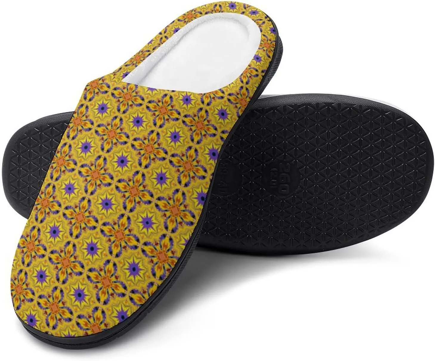 Halloween Clog Slippers Mens Non-Slip House Slippers Womens Memory Foam Cotton Slippers Slip-On Shoes Indoor Outdoor