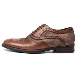 Handmade Suede Wingtip Oxfords for Men