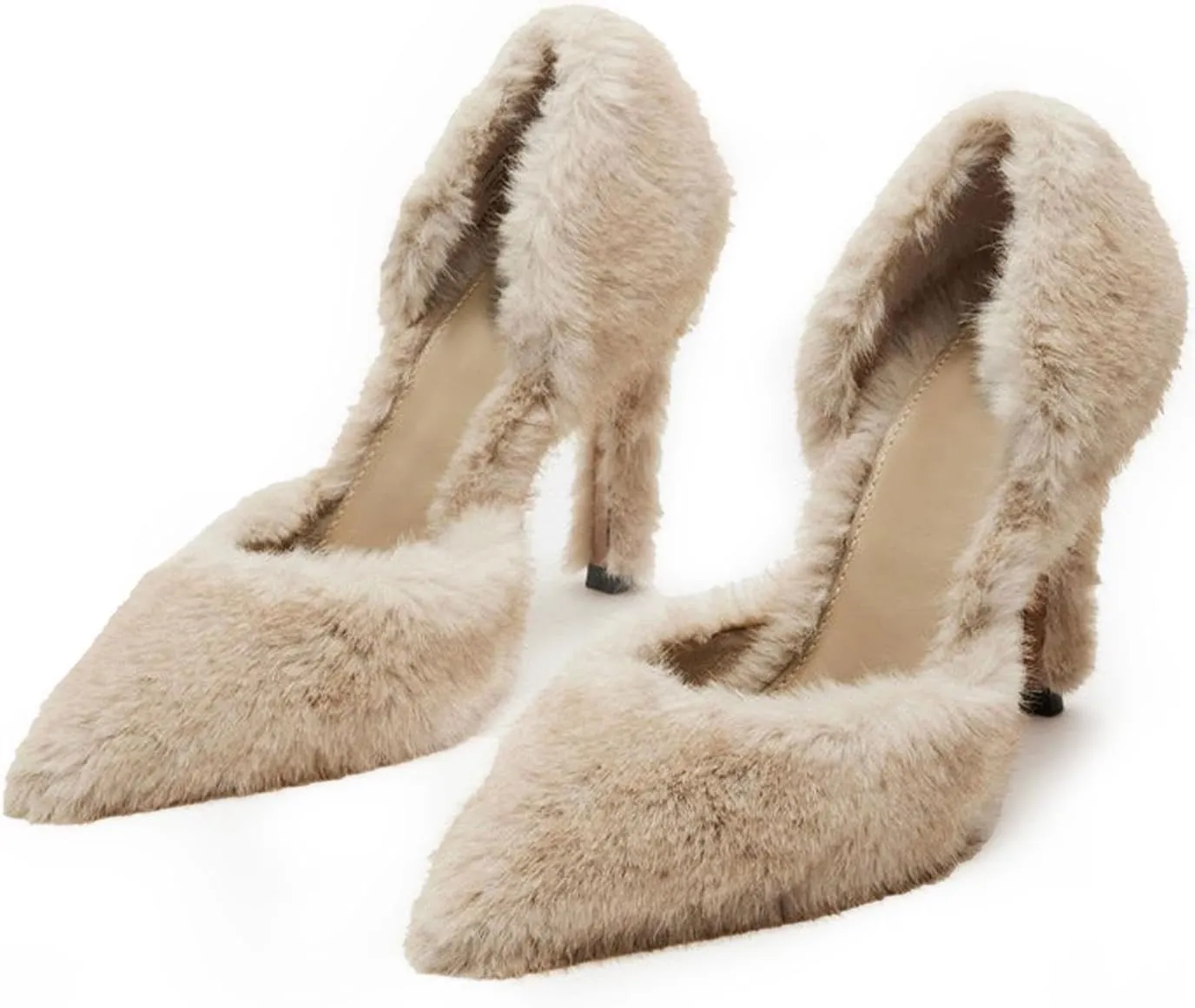 heelchic Stiletto Heels for Women Pointed Toe High Heels Slip-on Pumps Closed Toe Heels Wedding Dress Pumps