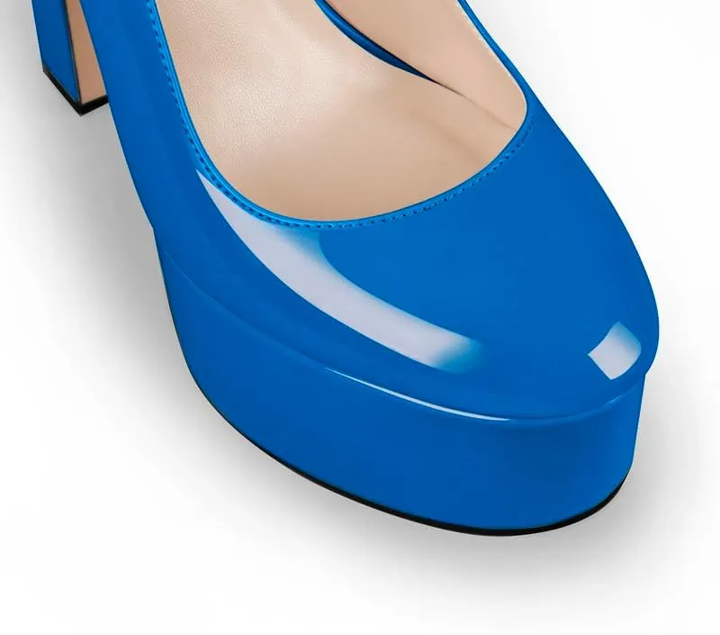 High Heels, Ankle Strap High Heeled Platform Women's Shoes, Sexy Comfortable Round Toe Closed Toe Pumps