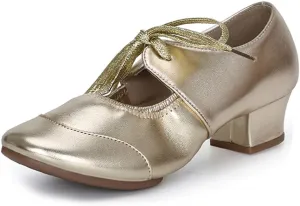 HIPPOSEUS Women's Latin Dance Practice Shoes Split Sole Ballroom Dance Training Shoes,Model 215