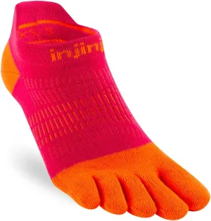 Injinji Women's Lightweight No-Show Running Socks Black/Grey 7.5-10.5, Daffodil, M-L