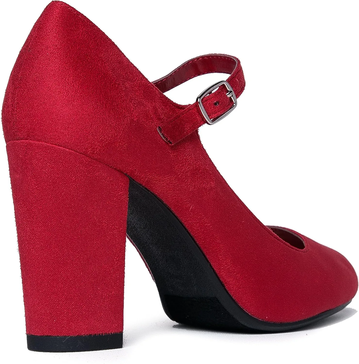 J. Adams Skippy Heels for Women - Round Toe Chunky High Heel Mary Jane Pumps