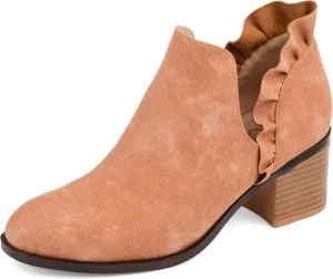 Journee Womens Lennie Tru Comfort Foam Slip On Stacked Heel Booties
