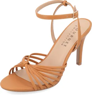 Journee Womens Vanita Multi Strap Stiletto Open Toe Dress Sandals
