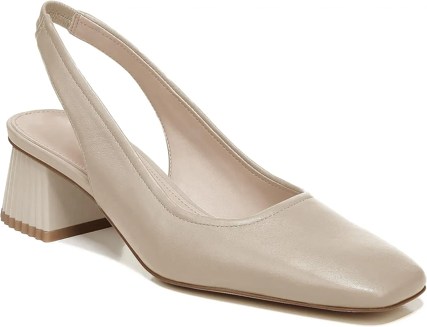 Juliet Holy Women's Slingback Low Chunky Heels Pumps Closed Square Toe Block Heel Slip On Party Dress Work Shoes