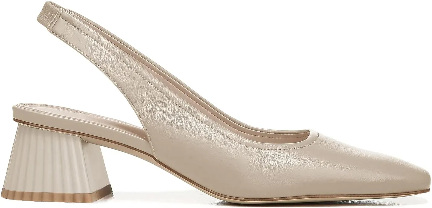 Juliet Holy Women's Slingback Low Chunky Heels Pumps Closed Square Toe Block Heel Slip On Party Dress Work Shoes