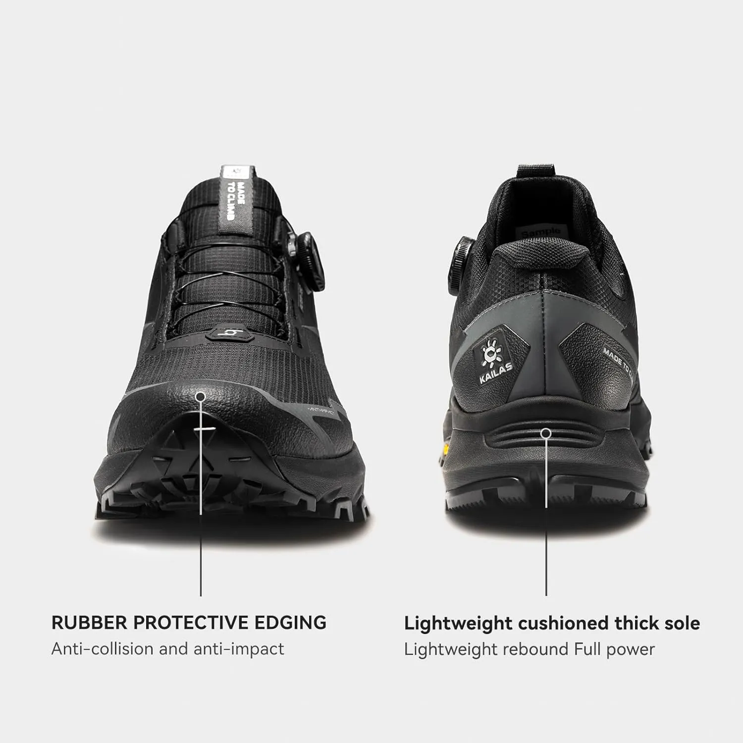 KAILAS Women's Kuocang BOA Hiking Shoe FLT Waterproof V Sole Non-Slip Shoes Lightweight Breathable Low Height Outdoor Trailing Trekking Shoes