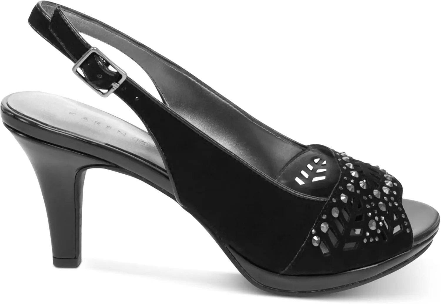 Karen Scott Womens Brookee Embossed Dress Heels
