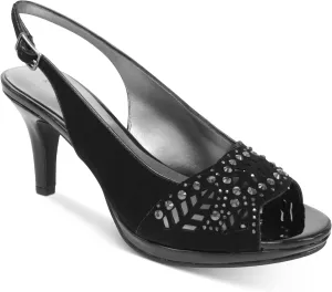 Karen Scott Womens Brookee Embossed Dress Heels