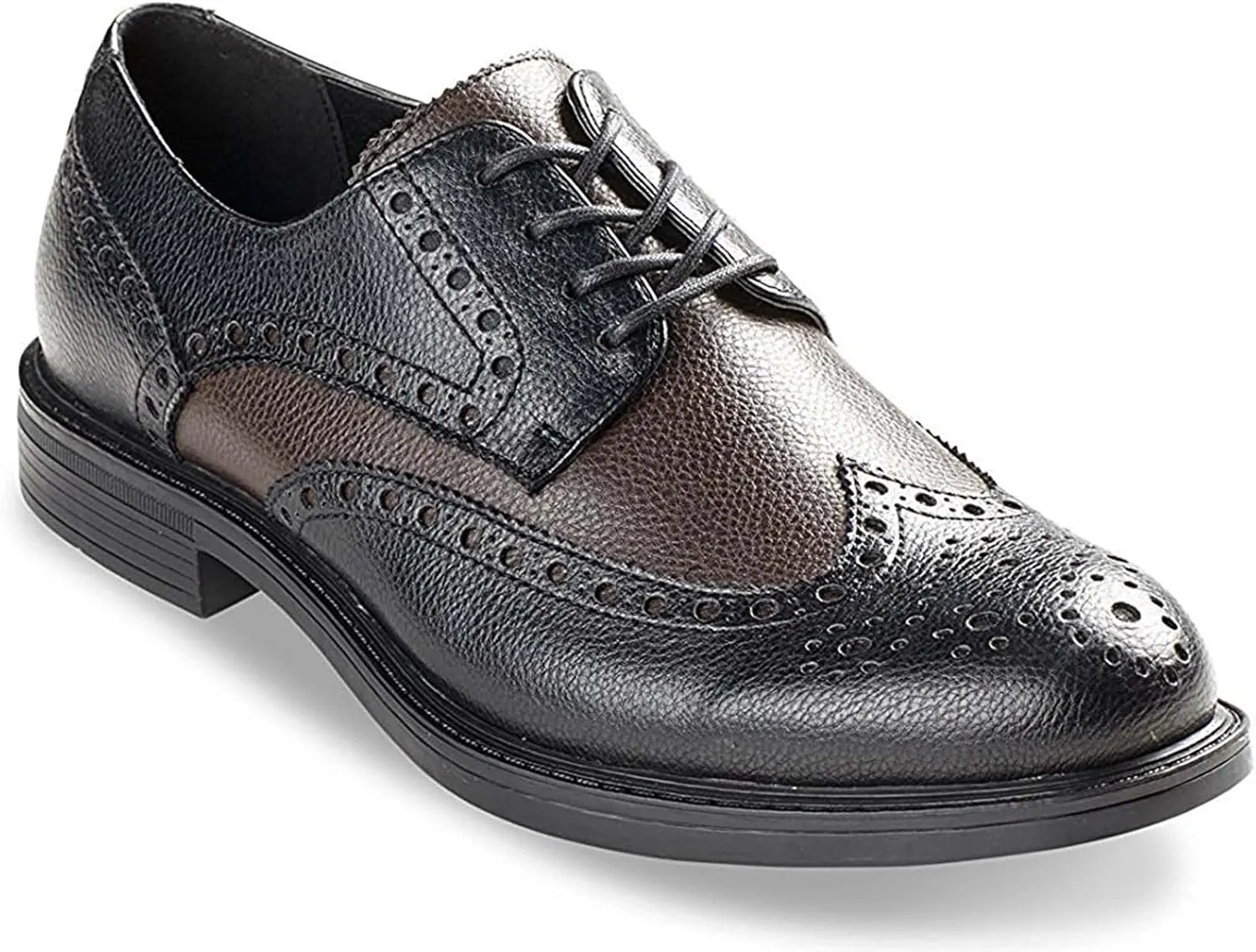 Kenneth Cole Unlisted Men's Open Wide Oxfords (13) Black/Dark Brown