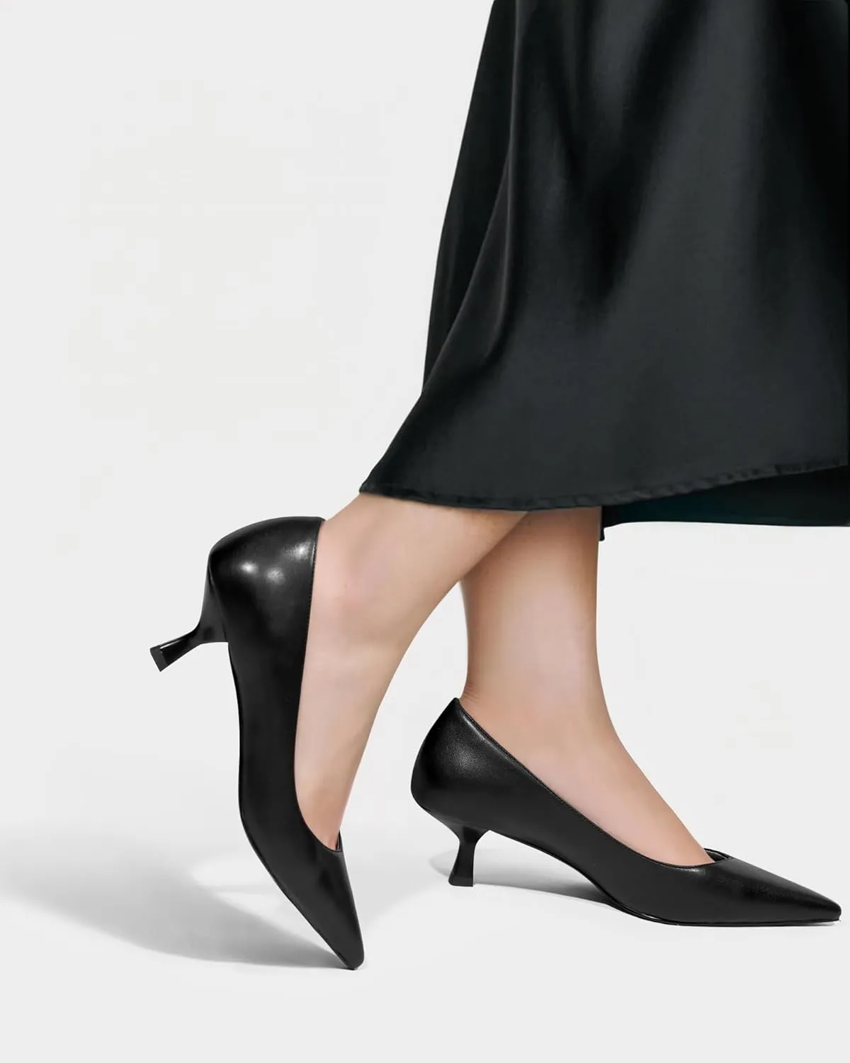 Kitten Heels for Women Pumps Closed Pointed Toe Heels 2 in Low Heels Comfy Formal Work Pumps