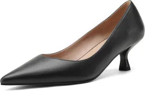Kitten Heels for Women Pumps Closed Pointed Toe Heels 2 in Low Heels Comfy Formal Work Pumps