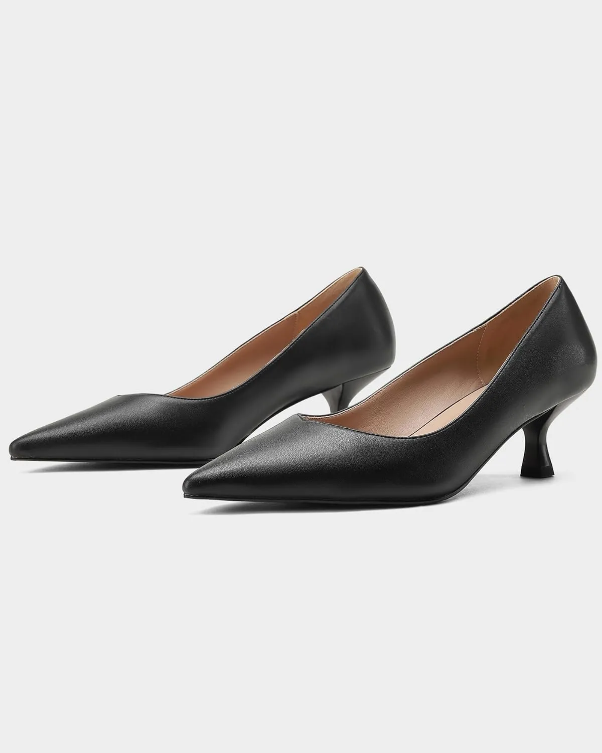 Kitten Heels for Women Pumps Closed Pointed Toe Heels 2 in Low Heels Comfy Formal Work Pumps