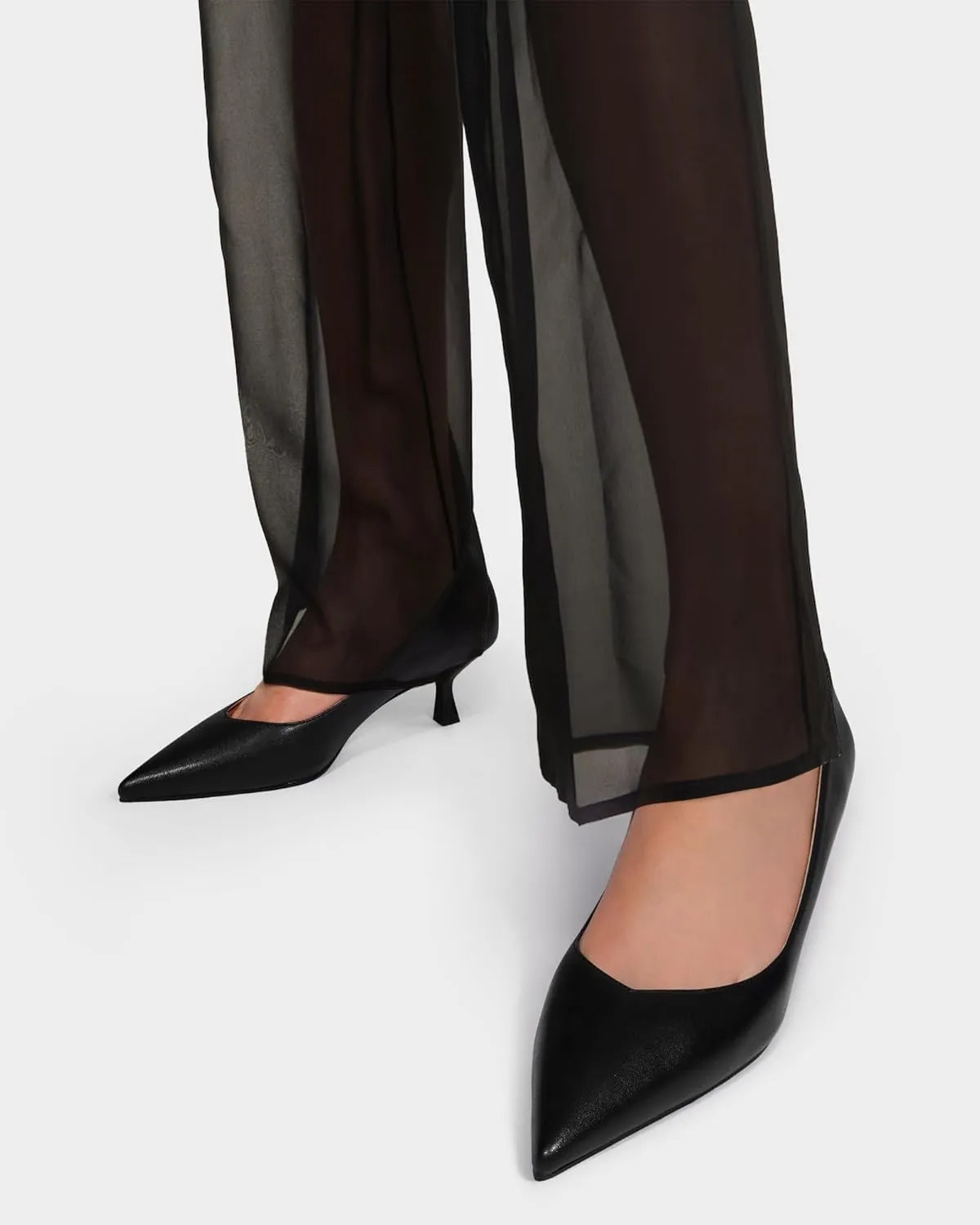 Kitten Heels for Women Pumps Closed Pointed Toe Heels 2 in Low Heels Comfy Formal Work Pumps