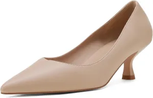 Kitten Heels for Women Pumps Closed Pointed Toe Heels 2 in Low Heels Comfy Formal Work Pumps